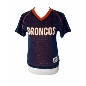 Allison Athletics Boy's Jersey Blue and Orange Reinders #6 Broncos Size Small